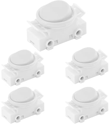 JNNJ 5 Pièces Interrupteur Bascule Encastré, Interrupteur Bascule Rond, Interrupteur Bascule Encastrable Pour Lampe, Convient Comme Interrupteurs Rechange Pour Les Lampes De Cuisine Encastrées
