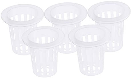 Kisangel 20pièces Pots De Culture Sol Translucides Maille Paniers Et Godets pour Légumes Orchidées Hydroponiques Et Aquaponiques avec Fond Perforé