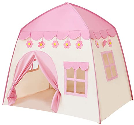 SunaOmni Tenda da Gioco per Bambini a Forma di Castello da Principessa, casa delle Fate, 51, 18x39, 37x51, 18 Pollici, Tenda a Forma di Teepee per Bambini, Regalo di Compleanno per Ragazze, da g