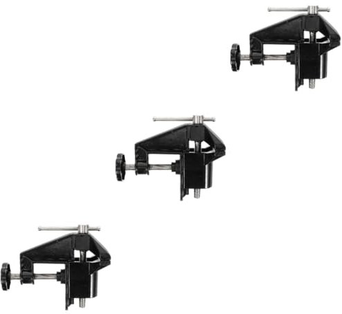 SHINEOFI 4 Pièces Mini Table Vise Portable Étau De Perceuse à Colonne Vice Du Travail Du Bois Étau De Serrage Bijoux Serrer Petit Pince De Table D'établi Alliage D'aluminium Noir