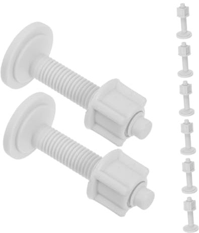 Operitacx 8piezas Tornillos De Fijación Para Asiento De Retrete Tornillos De Expansión De Plástico Para Reparación y Reemplazo Fácil Sin Herramientas