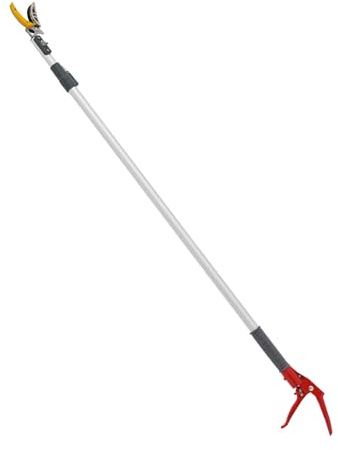 Telescopic Tree Pruner, 120-220cm Long-Reach Pruner Equipped with a Saw Blade and Gloves, Featuring a Lightweight Aluminum Extendable Handle Suitable for Pruning Tree Branches