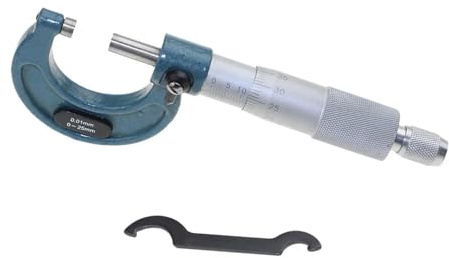 Calibrador micrométrico exterior de precisión de 0 a 25 mm y 0,01 mm con rango y caja,Medición de precisión