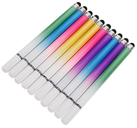 UTHCLO 10 Piezas Unidades Lápiz Táctil para Pantalla Capacitiva Puntero Pantalla y Preciso Compatible con Móviles y Tablets Colores Degradados para Dibujo y Escritura