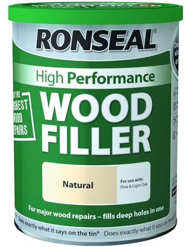 High Performance Wood Filler Natural – Interior Exterior Multi-Depth Repair – Chemically Bonded No Shrink Crack Resistant Timber Repair (1kg)