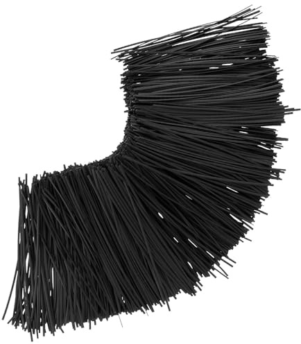 TIDTALEO Bridas de Alambre Galvanizado 0,45 Mm Negras 1000 Unidades para Organización de Cables en Casa y Oficina, Envoltura de Cable Reutilizable Flexible y Resistente