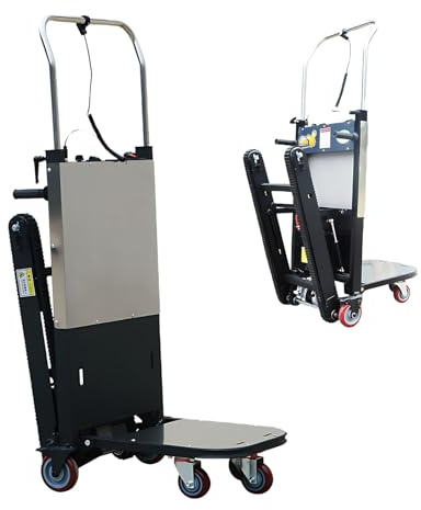 Carrito De Transporte De Muebles Eléctrico, Montacargas para Escaleras con Sistema De Orugas, Capacidad 300 kg, Portátil Y Fácil De Almacenar