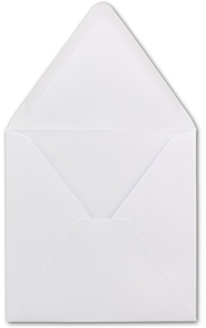 50 Quadratische Briefumschläge Weiß 15,0 x 15,0 cm 120 g/m² Nassklebung Post-Umschläge ohne Fenster ideal für Weihnachten Grußkarten Einladungen von Ihrem Glüxx-Agent