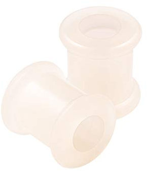 KJM FASHION 2 Stk Silikon Hautfarbe 8mm 0g Fleischtunnel Tunnel Ear Plug Ohren Stecker Dehnstab Ringe Eyelet Piercing Schmuck 2611