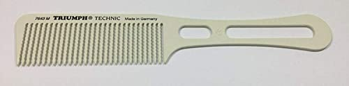 Hercules Sägemann 7643 M weiss beige Triumph Profi Griffkamm Haarschneidekamm Haarkamm 8,5 Zoll - Maschinen-Schneidekamm - superleicht - gewellte Parallel-Zähne 7643M
