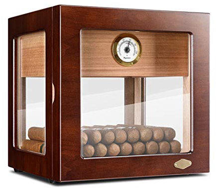 Humidor für Zigarren 100-150 - Humidor Zigarrenkasten mit Luftbefeuchter und Hygrometer - Luxus Humidor Zigarre Box Desktop Display