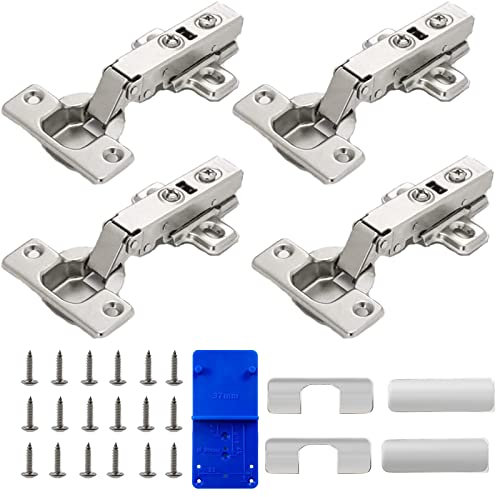 Standard Hinges Kitchen Cabinet Cupboard Door Hinge Embedded Hinge for Kitchen cabinets Integrated 4 Pieces…