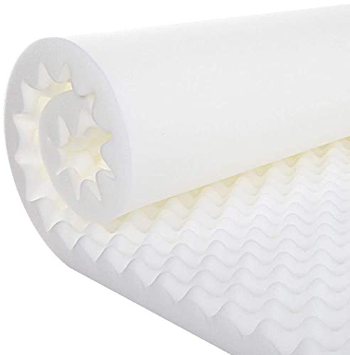 Gilbin Egg Crate Hi-Density Foam Mattress Topper and Bed Topper for Support and Pain Relief on Pressure Sores