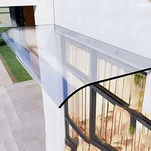 WORDFUN Auvent De Porte Et Fenêtres, Marquise De Porte D'entrée, Auvent De Véranda, Toit De Porte D'entrée en Polycarbonate, pour Maison De Fenêtre De Balcon De Garage
