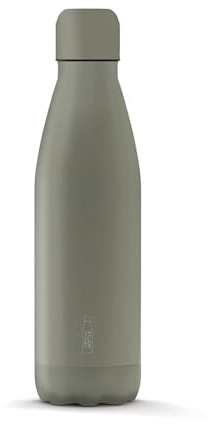 THE STEEL BOTTLE - Bottiglia Termica in Acciaio Inox, Isolamento sottovuoto a Doppia Parete, capacità 500 ml, Chiusura Ermetica, Borraccia Portatile (Pastel Dark Grey)
