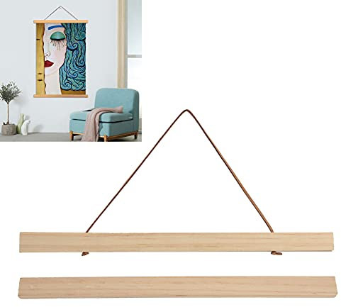 BEIJIALY Holz-Posteraufhänger, Magnetischer Posterrahmen-Aufhänger, DIY Magnetischer Hängerahmen, Holz-Magnetrahmen-Aufhänger für Kunst/Drucke/Leinwand/Fotos/Bilder/Kunstwerk(30 * 2.1)