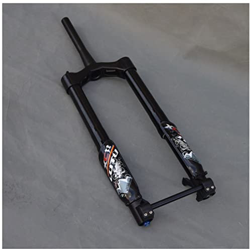 Samnuerly E-Bike Fat Fork 26 Zoll Snow Bike Federgabel 130 mm Federweg Dämpfung einstellen MTB Luftgabel 1-1/2 Zoll Scheibenbremse Steckachse 15 x 150 mm für 5,0 Zoll Reifen
