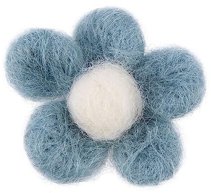 OATIPHO Bunte Wollfilzkugeln Für DIY-Dekoration Fluffy Und Griffig Für Handwolle Geeignet Zum Trockenfilzen Und Nadelfilzen Für Bastelzubehör Loch Blau