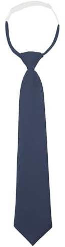 Mantieqingway Vorgebundene Krawatten für Damen, verstellbare Krawatten für Mädchen/Jungen, 6,4 cm, schmale Krawatte für Schule, Hochzeit, Business, Marineblau, Medium