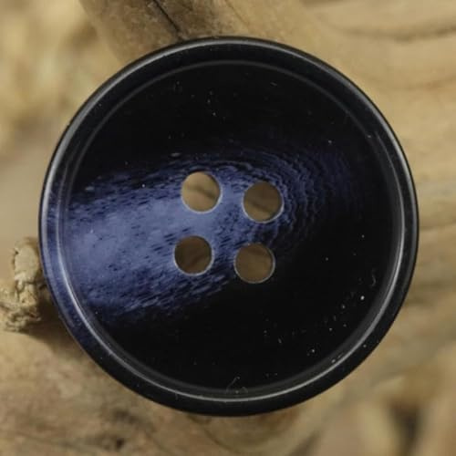 NANZU 12 STÜCK 15/18/20/25/28 MM Hell Dunkelblau Große Runde Harzknöpfe 4 Löcher Harz Nähen Mantelknöpfe Harzknöpfe zum Basteln 24-44L