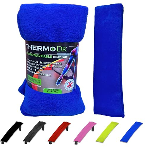 Saco Semillas Microondas - Saco de Semillas para Microondas para Hombros, Cuello y Espalda - Cojin Cervical - ThermoDR, Azul real