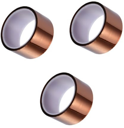 PartyKindom 3st Hitzebeständiges Klebeband Für Flüssiges Isolierband Hochtemperaturband Übertragen Selbstklebendes Klebeband Kupferfolienband Beständiger Polyimidfilm Siegel Dichtband