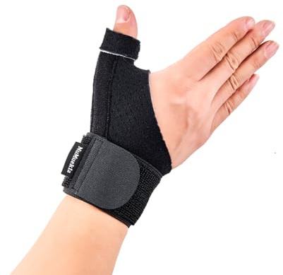 NuMuekla Atmungsaktive Daumenschiene für Trigger Finger, Daumen Bandage, Daumen Stabilisator für Spraind, Tendonitis, Arthritis, Lightweight Daumenstütze mit Daumen Unterstützung-Rechts