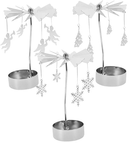 ABOOFAN 3St Hot Swivel Kerzenhalter Tischdekoration Dekoration Schlafzimmer weihnachtsbaumdeko Vintage-Kerzenständer Kerzenmittelstück Gold drehbare Kerzenhalter Tischschmuck Schmiedeeisen