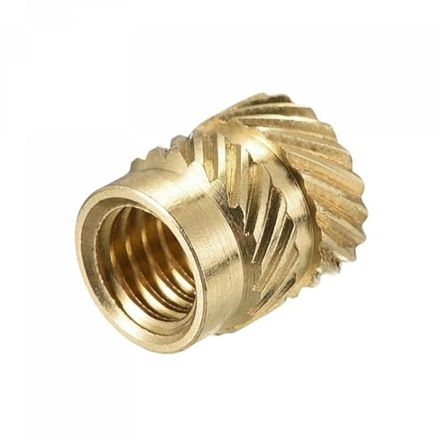 TOP-VIGOR 30Pcs M5 Threaded Knurled Insert Nuts, M5 x 8mm x 7mm OD 3D Printing Brass Nuts, Female Threaded Inserts Brass Heat Set Insert Embedment Nut for 3D Printing