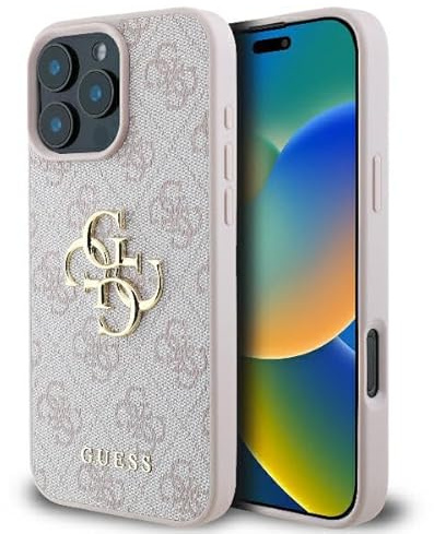 CG MOBILE Guess GUHCP16L4GMGPI hülle für iPhone 16 Pro 6.3 Rosa hardcase 4G Big Logo