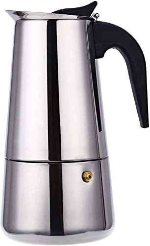 HAVVMK Perkolator-Kaffeekanne, Edelstahl-Kaffeekanne, Latte-Kaffeemaschine, Kanne, Perkolator, Getränkewerkzeug, Cafetiere, Latte-Herdplatte (einfarbig)