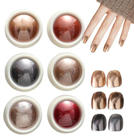 Kustimantu Chrom Nagelpulver, Chrom Nagel Pulver Set - Mädchen Mirror Effect Fingernail Pigment | Schimmerndes Nagelpulver für Festival, Dating,