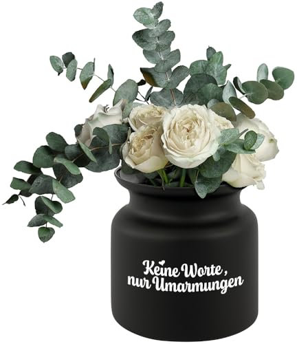 Giessle® Trauergeschenk Beileidsgeschenk Vase mit Spruch Kondolenz Geschenk zur Beerdigung
