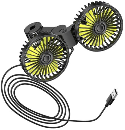 DIYEAH Ventilador USB Para Automóvil Ventilador De Refrigeración Para Asiento Compacto y Silencioso Para Refrescar Pasajeros y Mascotas