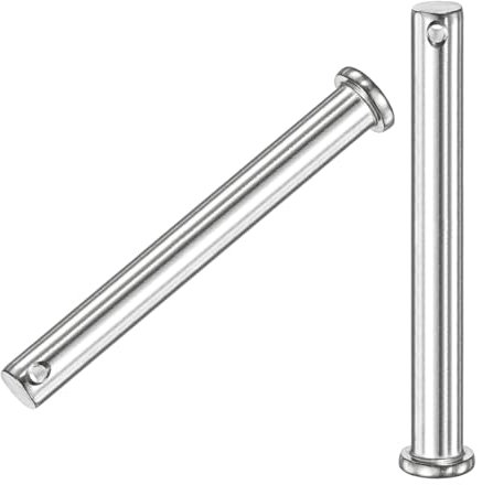 M METERXITY 2-Pack Single Hole Clevis Pins, M10 x 100mm 304 Stainless Steel Flat Head Clevis Pins for Mechanical Linkage/Fixed Parts/Ship Rigging, Link Hinge Pin Reusable