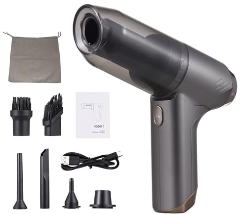 TARSHYRY Potente Aspirapolvere Portatile 3 in 1 Ventilatore a Bordo della Polvere Bagnata/asciugatura per Casa e Auto (GREY)