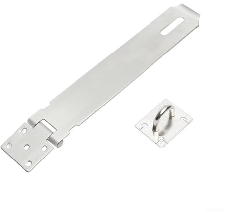 Oniissy Lucchetto in acciaio inossidabile 304 ispessito con piastra di bloccaggio e bullone per la sicurezza della porta, costruzione resistente alle intemperie e design rinforzato per il