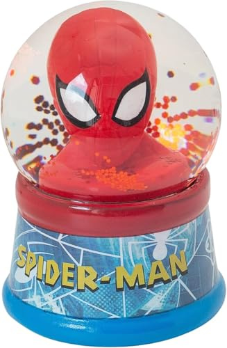 Golddunes Kids Character Snow Globe with Glitter, Colorful TV Characters Design, Decorative Glass Globe in Gift Box (Spiderman)