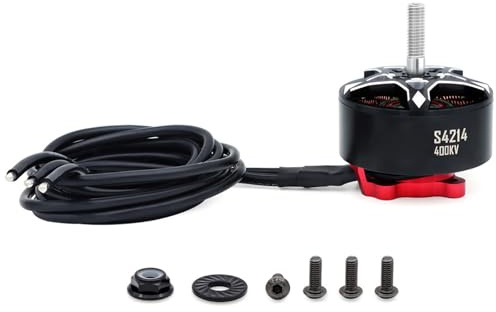 Fafeims Langlebiger Bürstenloser FPV-Racing-Motor für Quadrocopter, Wartungsfreundliches Design, 100 A, 0,65 Nm für RC-FPV-Racing-Enthusiasten (S4214 400KV)