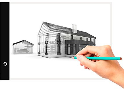 HJRUIUA LED A4 Zeichnen Leuchttisch Einstellbare Helligkeit DREI Arten von Helligkeit Leuchtkasten Leuchtplatte Zeichenbrett inkl. USB Kabel, Tatoo, Aniamtion, Skizzierung, Planung, Schnitzen