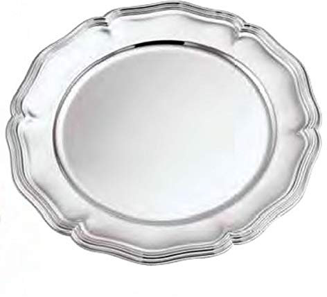 SWEET HOME Varotto & Co. Sottopiatto in Metallo Argentato Stile 700 cod.45.09030 Diam. 30 cm Made in Italy