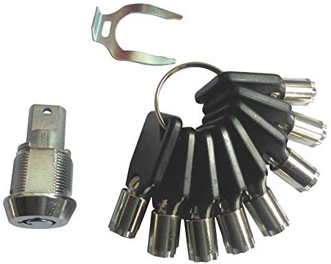 Westward Lock Set For Cabinet Series Includes (1) Lock, (8) Keys TTLK003G - 1 Each