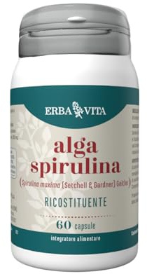 ERBA VITA Integratore Alimentare di Alga Spirulina - 60 Capsule - Utile al recupero fisico