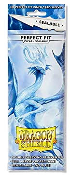 5 Packs Dragon Shield Sealable Inner Sleeve Clear Standard Size 100 ct Card Sleeves Value Bundle!