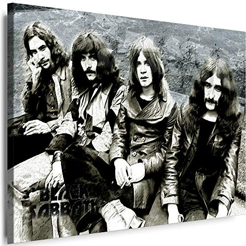 Myartstyle - Bilder Black Sabbath Band 80 x 60 cm Leinwandbild XXL - Wandbild 1 Teilig - Gerahmter Kunstdruck Musik w-s-2023-26