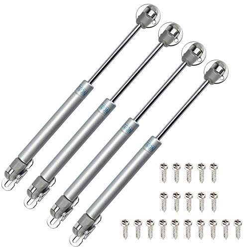 KBNIAN 4 PCS Amortiguadores de Gas 100N/10kg Pistones a Gas Bisagra Hidraulica Elevables Amortiguadores Muebles Cocina Resorte de Gas Hidráulico para Puertas con Tornillos para Puerta Mueble Armario
