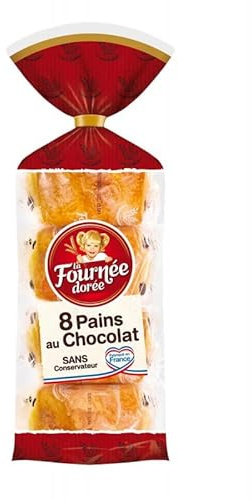LA FOURNEE DOREE - Pains Au Chocolat Au Beurre Frais 360G - Lot De 4 - Offre Special