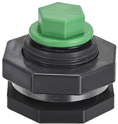sourcing map PVC Schotttankadapter mit grünem Steckanschluss G3/4 Gewinde für Regeneimer Wassertanks 1 Set