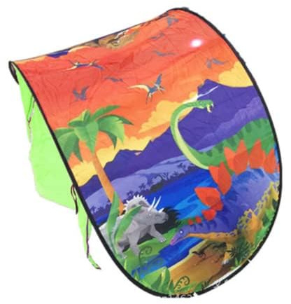 Tenda da letto fantasy, divertente, pieghevole, pop up, per interni ed esterni, misura doppia, per ragazzi e ragazze, tenda per bambini, casetta per bambini (Isola dei dinosauri)