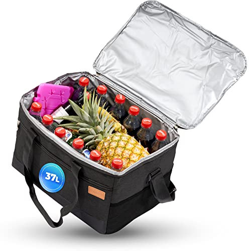 District North Cool Fellow Kühltasche 18 L / 23 L / 37 L, Lunchtasche für kalte und warme Speisen, kleine Kühltasche aus PEVA & Oxford, perfekte Kühltasche für Reisen als Picknicktasche, 37 Liter, Oxf